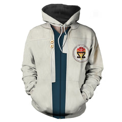 Skeleton Crew (2024) Neel White Uniform Zip-Up Hoodie Outfits Cosplay Costume 