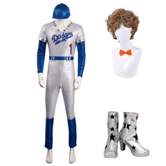 Rocketman Elton John Dodgers Baseball Uniform Cosplay Costume Halloween Carnival Suit