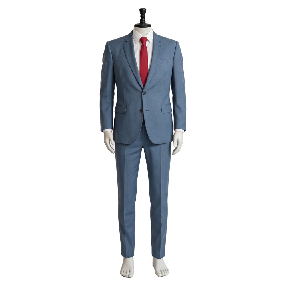 Smoking Behind The Supermarket With You (2026) Sasaki Blue Suit Set Outfits Cosplay Costume