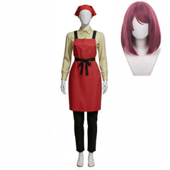 Smoking Behind The Supermarket With You (2026) Yamada Cashier Red Outfits Cosplay Costume