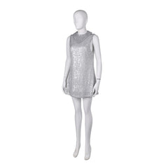 Movie Joker 2 Joker: Folie à Deux (2024) Harley Quinn Silver Glitter Dress Outfits Cosplay Costume Halloween Carnival Suit