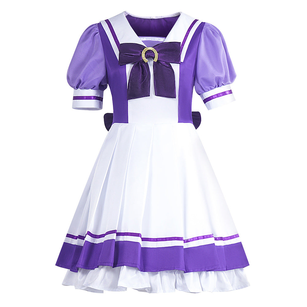 Special Week Purple White Tracen Academy Uniform Dress Outfits Cosplay Costume
