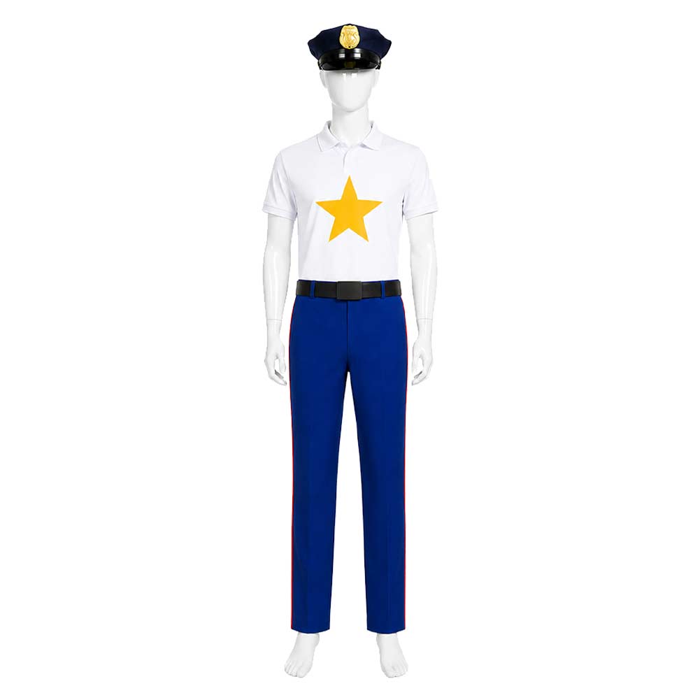 SpongeBob SquarePants Incidental 118 Police Fish White Blue Set Outfits Cosplay Costume