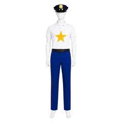 SpongeBob SquarePants Incidental 118 Police Fish White Blue Set Outfits Cosplay Costume