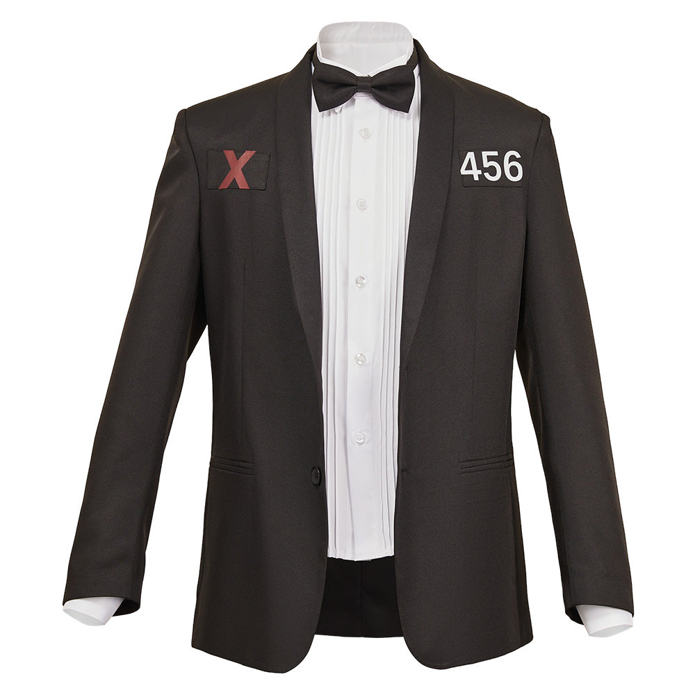 Squid Game 3 (2025) Seong Gi-hun Player 456 Black Suit Top Outfits Cosplay Costume 