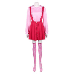 Squid Game (2025) The Doll Pink Red Dress Set Outfits Cosplay Costume 