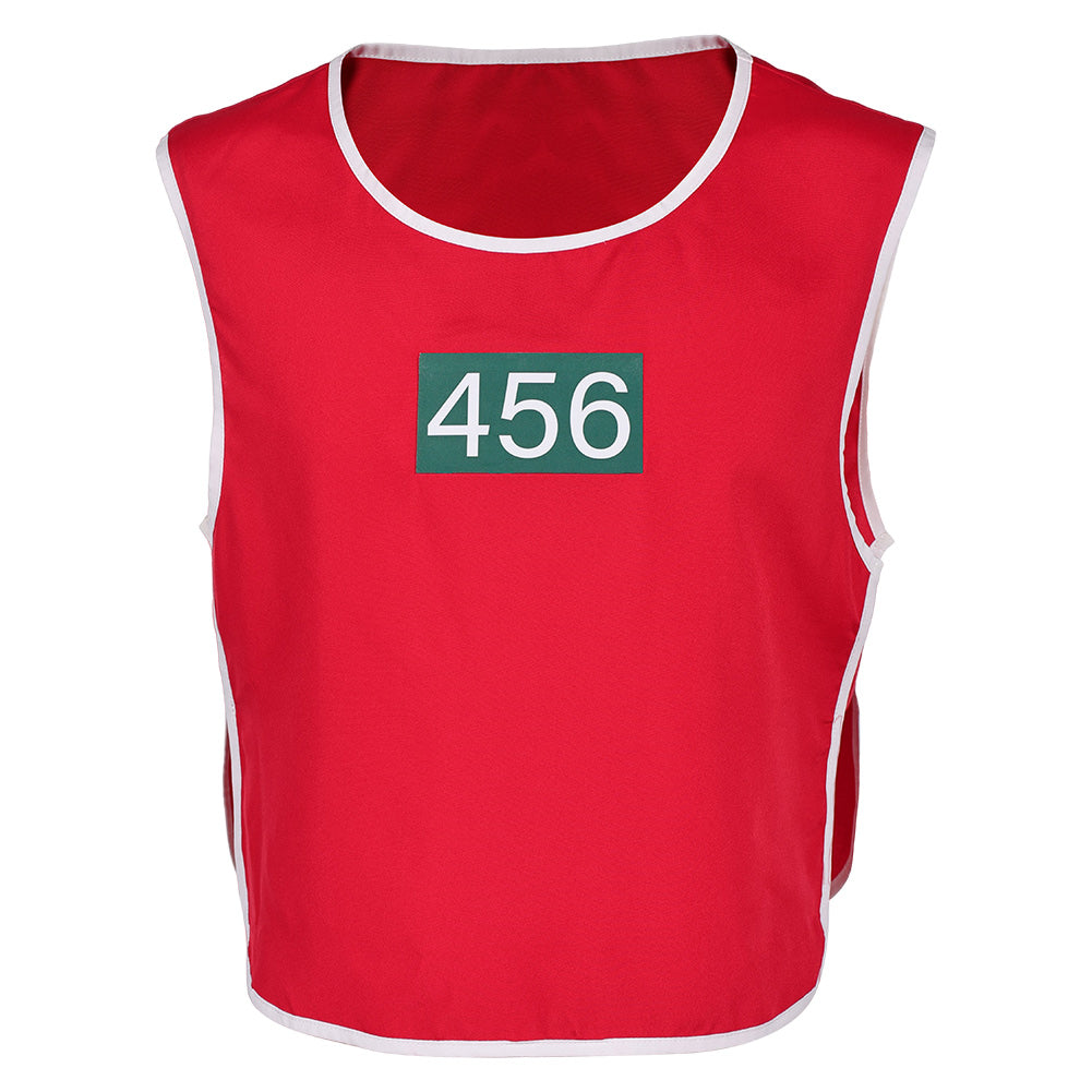 Squid Game Season 2 Seong Gi-hun Player 456 Red Vest Outfits Cosplay Costume 