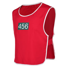 Squid Game Season 2 Seong Gi-hun Player 456 Red Vest Outfits Cosplay Costume 