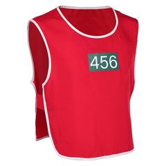 Squid Game Season 2 Seong Gi-hun Player 456 Red Vest Outfits Cosplay Costume 