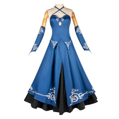Fate/Stay Night Saber Alter Altria Pendragon Blue Skirt Outfits Cosplay Costume 