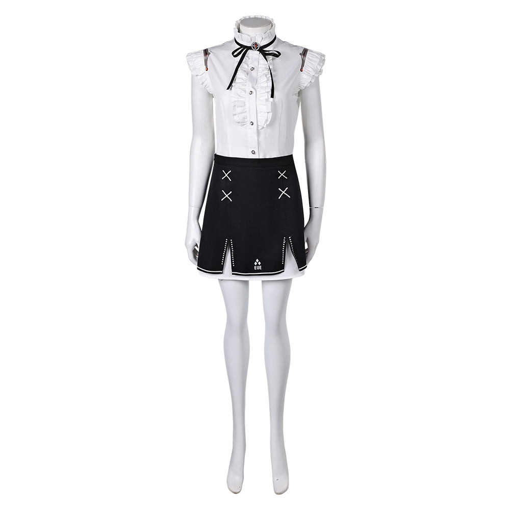 Stellar Blade (2024) Eve Sleeveless Top Black Skirt Outfits Cosplay Costume 