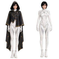 Stellar Blade: Blood Rain Evie Jumpsuit Black Cloak Outfits Cosplay Costume