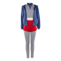 Stranger Things (2025) Eleven 11 Jane Hopper Blue Gray Set Outfits Cosplay Costume 