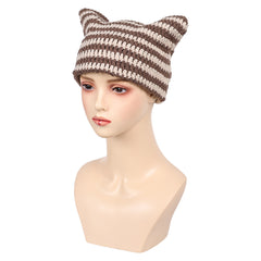 Stranger Things (2025) Eleven 11 Jane Hopper Brown Cat Ear Hat Cosplay Accessories Props