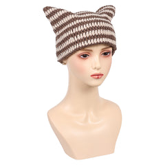 Stranger Things (2025) Eleven 11 Jane Hopper Brown Cat Ear Hat Cosplay Accessories Props