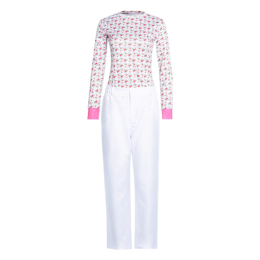 Stranger Things (2025) Eleven 11 Jane Hopper Print Top Trousers Outfits Cosplay Costume 