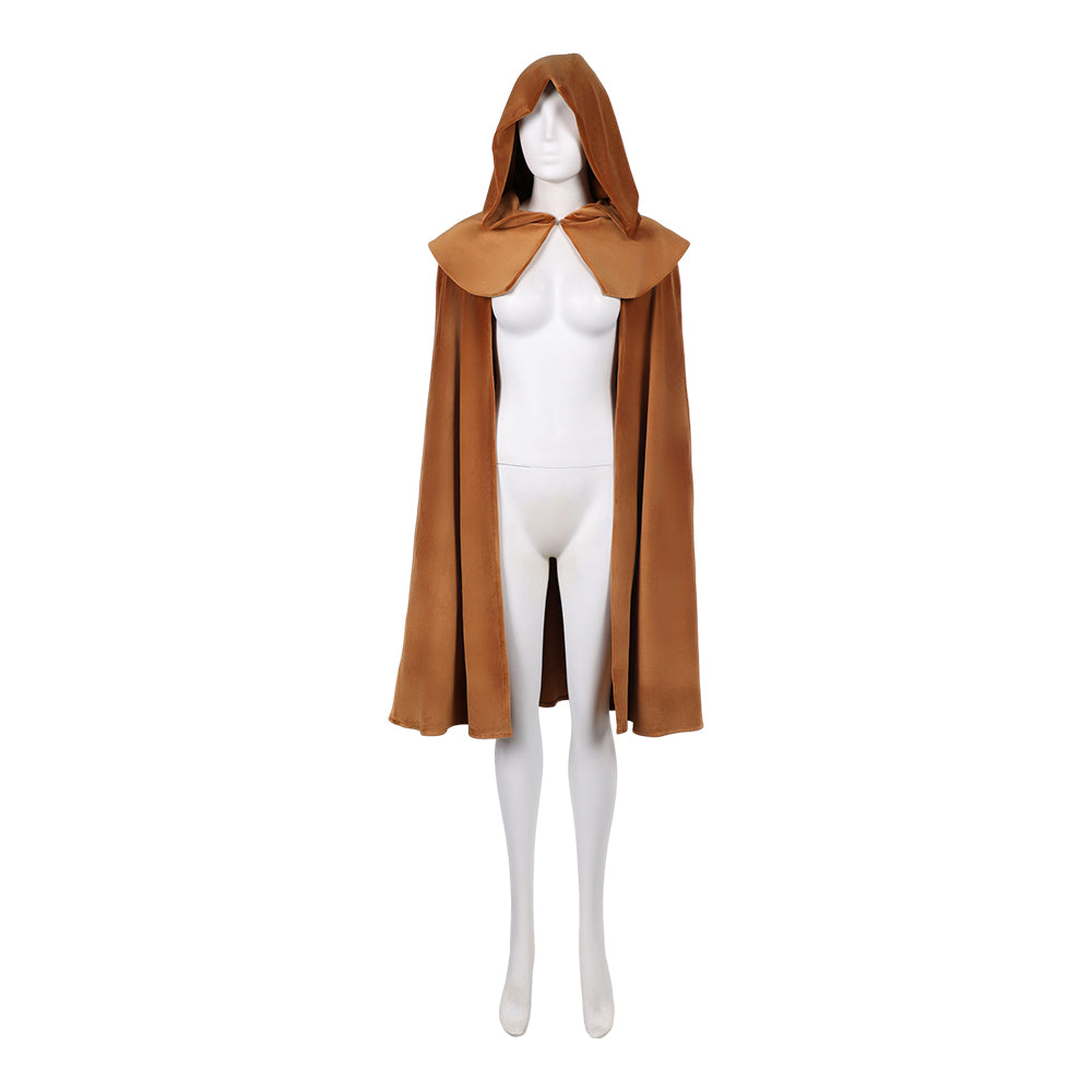 Stranger Things (2025) Holly Wheeler Brown Plush Hooded Cloak Cosplay Costume