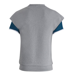 Stranger Things (2025) Lucas Sinclair Gray Blue Shirt Set Outfits Cosplay Costume 