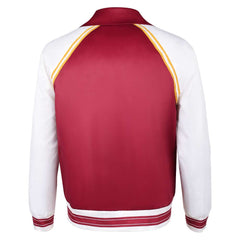 Stranger Things (2025) Lucas Sinclair Red White Jacket Outfits Cosplay Costume