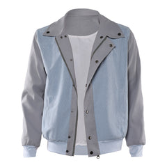 Stranger Things (2025) Mike Wheeler Blue Gray Jacket Outfits Cosplay Costume