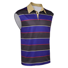 Stranger Things (2025) Mike Wheeler Striped Sleeveless Shirt Outfits Cosplay Costume