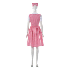 Stranger Things (2025) Nancy Wheeler White Red Striped Set Outfits Cosplay Costume