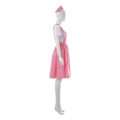 Stranger Things (2025) Nancy Wheeler White Red Striped Set Outfits Cosplay Costume