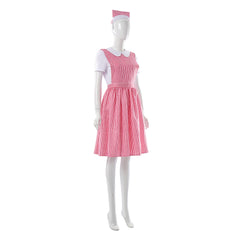 Stranger Things (2025) Nancy Wheeler White Red Striped Set Outfits Cosplay Costume
