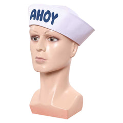 Stranger Things (2025) Scoops Ahoy White Hat Cap Cosplay Accessories Props