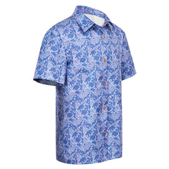 Stranger Things (2025) Steve Harrington Blue Printed Shirt Outfits Cosplay Costume 