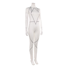 Stranger Things (2026) Kali Prasad White Jumpsuit Outfits Cosplay Costume 