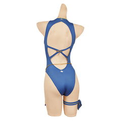 Street Fighter 6 Chun Li Blue Swimsuit Accessories Set Outfits Cosplay Costume 