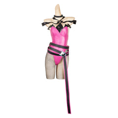 Street Fighter 6 Han Juri Pink Sexy Bunny Outfits Cosplay Costume 