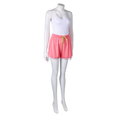 Street Fighter 6 Mai Shiranui White Top Pink Shorts Outfits Cosplay Costume