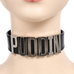 Suicide Squad Harley Quinn Puddin Choker Necklace Cosplay Accessories Props