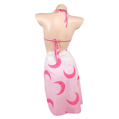 Super Mario Odyssey Princess Peach Pink Swimsuit Outfits Cosplay Costume 
