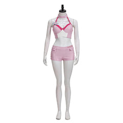 Super Mario Princess Peach Pink Racing Suit Set Outfits Cosplay Costume