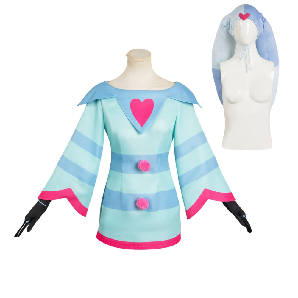 TV Hazbin Hotel (2024) Helluva Boss Fizzarolli Sleepwear Blue Dress Simple Cosplay Costume