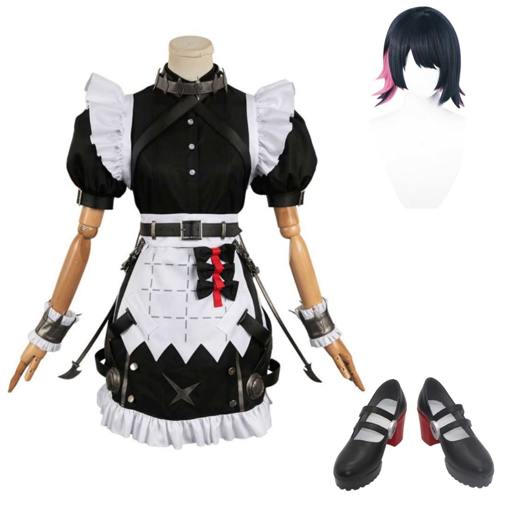 Game Zenless Zone Zero (2024) Ellen Joe Black Maid Dress Outfits Cosplay Costume Halloween Carnival Suit