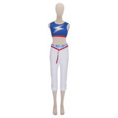 Tamamo Cross Blue White Jacket Pants Set Outfits Cosplay Costume