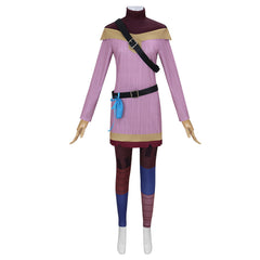 Tangled Cassandra Purple Set Outfits Cosplay Costume Carnival Suit 