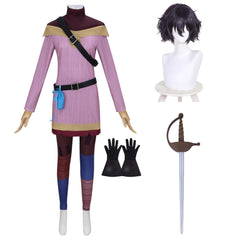 Tangled Cassandra Purple Set Outfits Cosplay Costume Carnival Suit