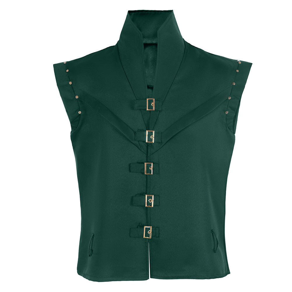 Tangled Flynn Rider Prince Green Vest Outfits Cosplay Costume Halloween Suit