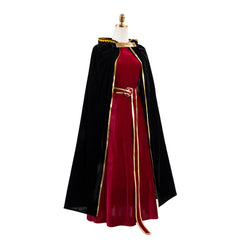 Tangled Mother Gothel Red Dress Cloak Set Outfits Cosplay Costume 