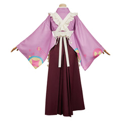 Tasokare Hotel (2025) Neko Tsukahara Purple Maid Kimono Outfits Cosplay Costume 