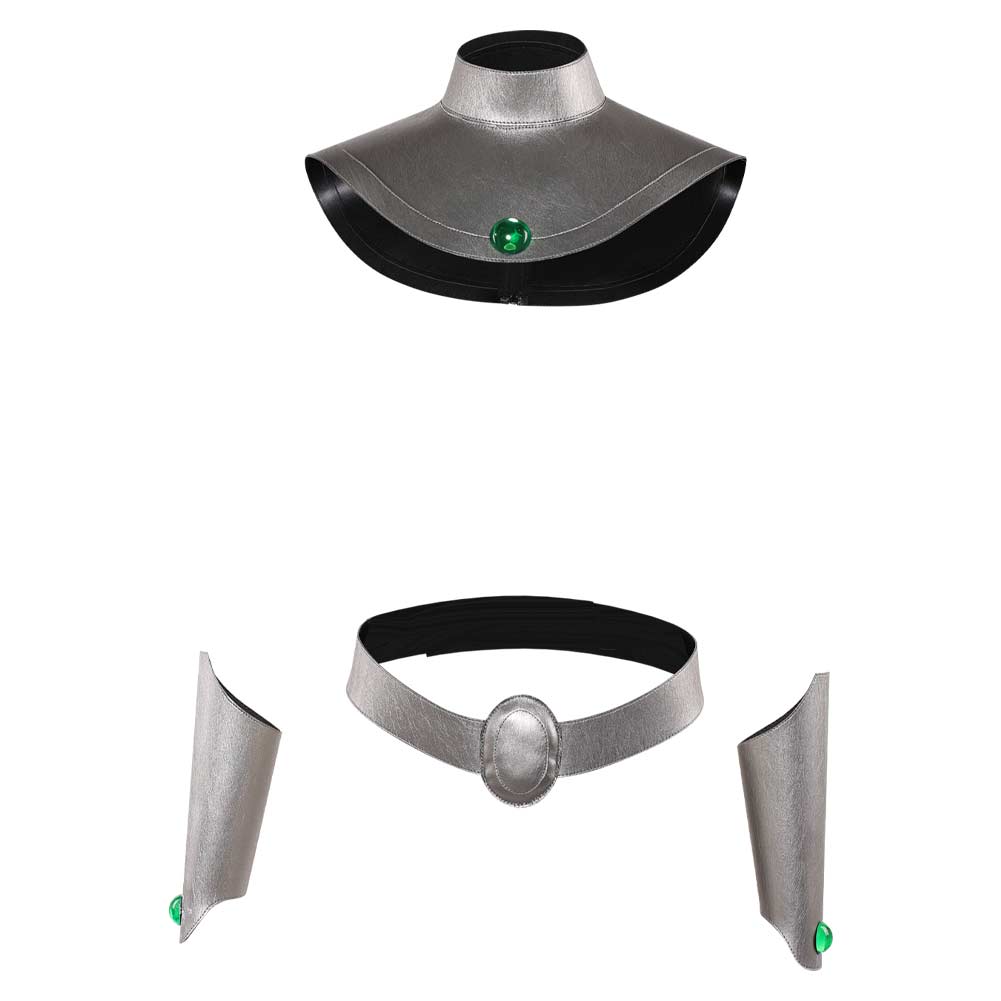 Teen Titans Starfire Silver Gorget Belt Bracers Cosplay Accessories Props