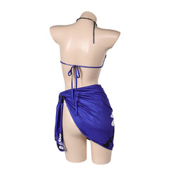 Tekken 8 Reina Purple Swimsuit Hat Outfits Cosplay Costume Carnival Suit 