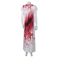 Terrifier 3 (2024) Bloodstained Robe Dress Outfits Halloween Cosplay Costume Halloween Carnival Suit