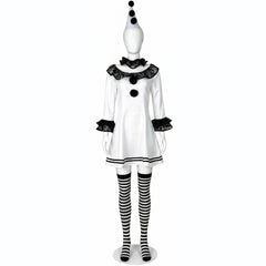 Terrifier 4 (2026)  Art The Clown Black White Dress Set Outfits Cosplay Costume