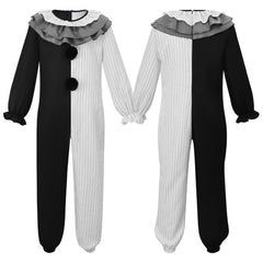 Terrifier 4 (2026) Art The Clown Layered Collar Jumpsuit Set Outfits Halloween Cosplay Costume ​